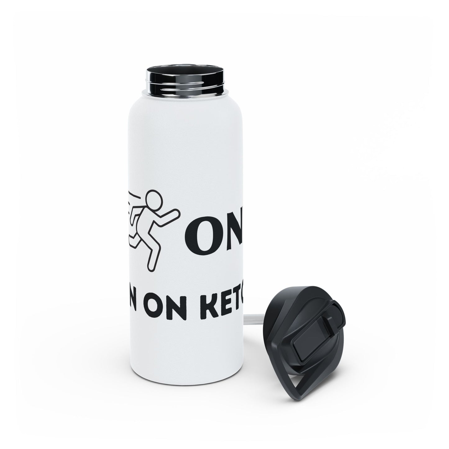 I Run on Ketones - Stainless Steel Water Bottle, Standard Lid