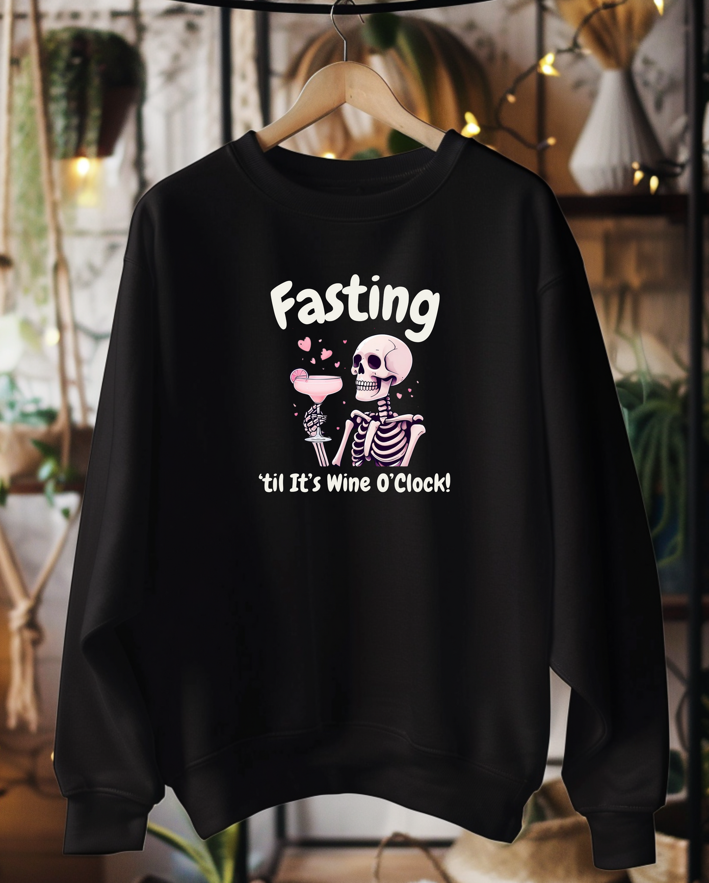 Fasting Until It’s Wine O’Clock -  Crewneck Sweatshirt