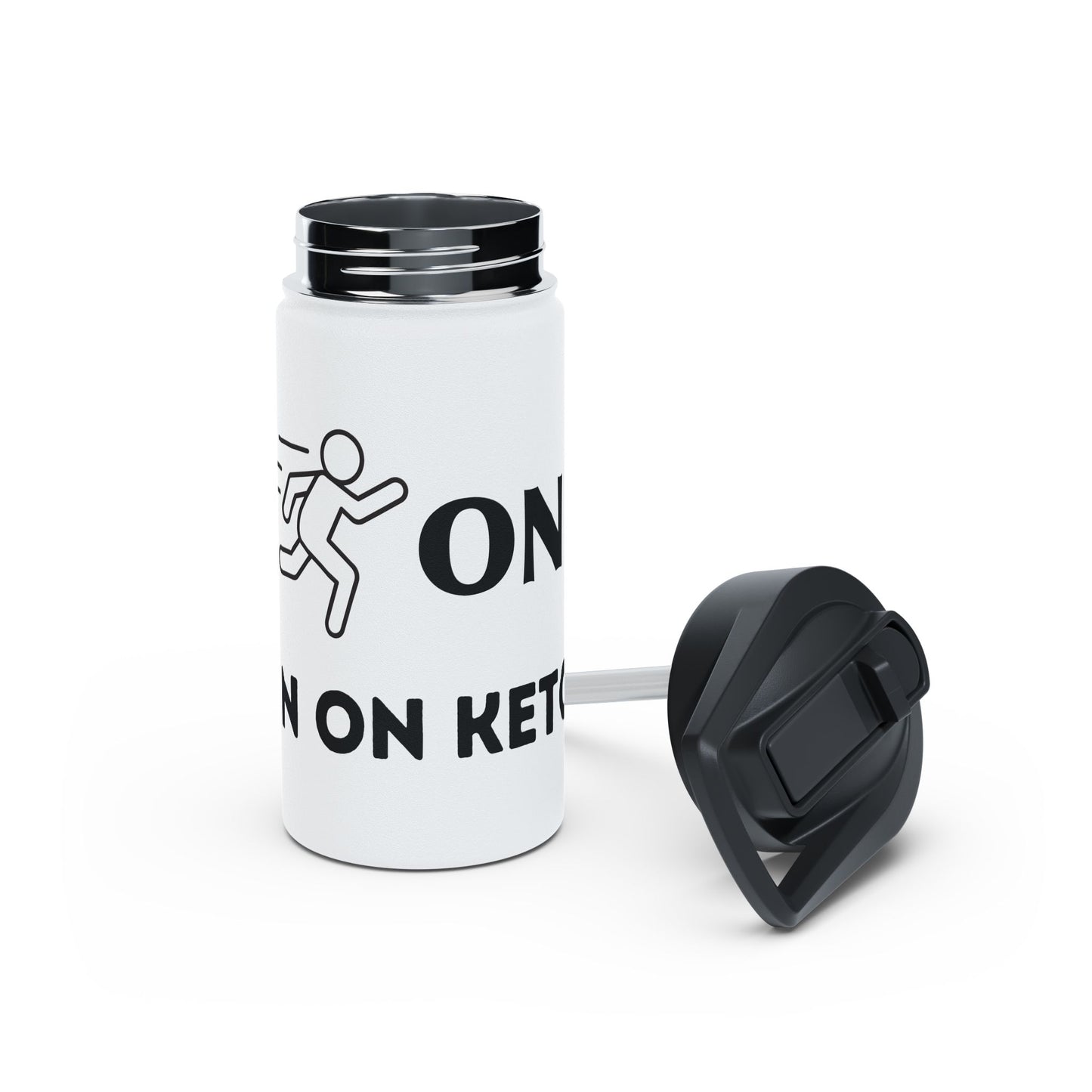 I Run on Ketones - Stainless Steel Water Bottle, Standard Lid