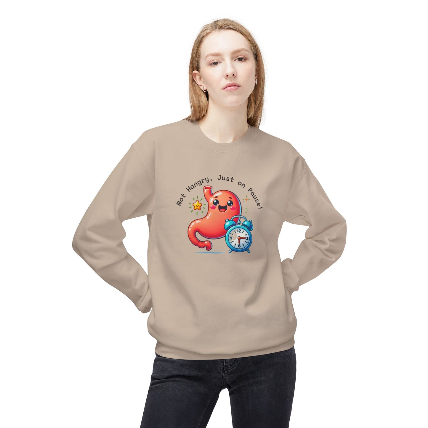 Not Hangry, Just on Pause! -  Crewneck Sweatshirt