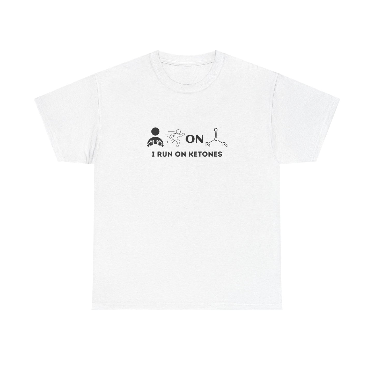 I Run on Ketones- Unisex Heavy Cotton Tee