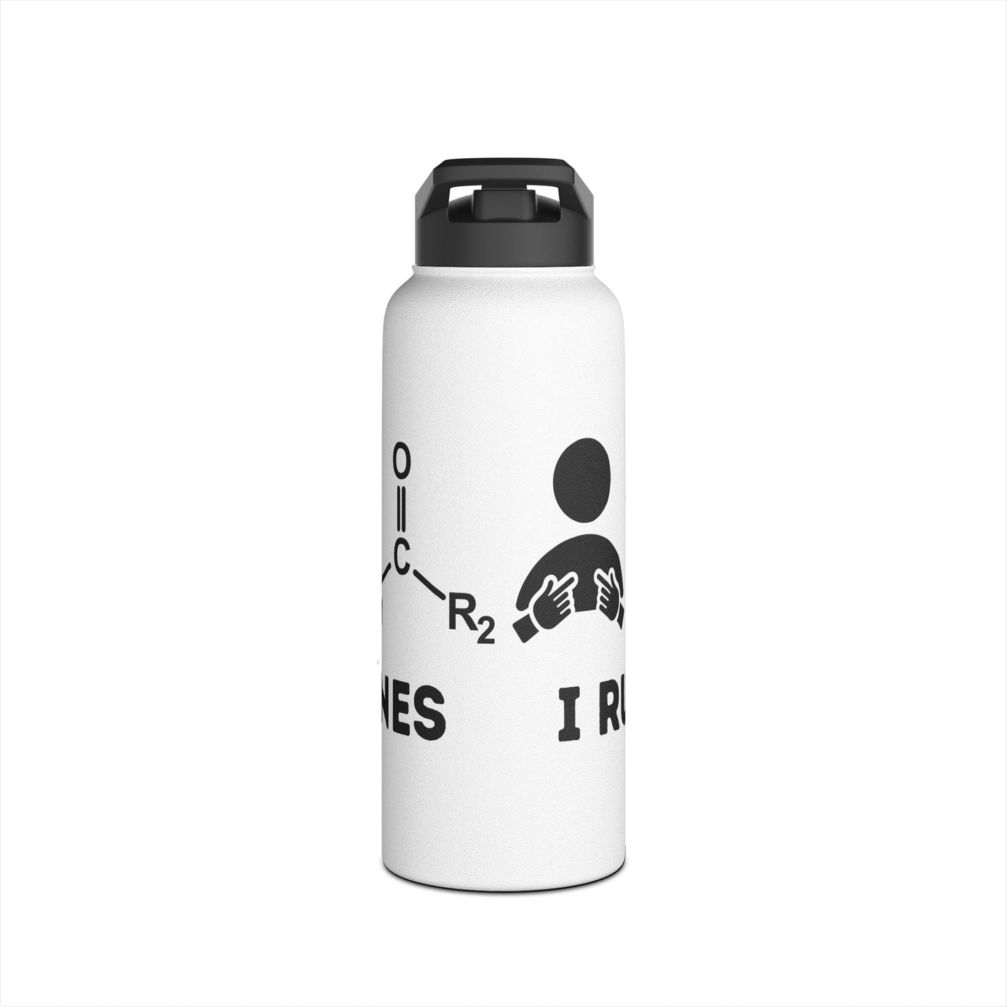 I Run on Ketones - Stainless Steel Water Bottle, Standard Lid