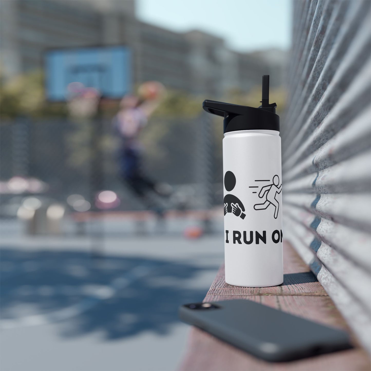 I Run on Ketones - Stainless Steel Water Bottle, Standard Lid