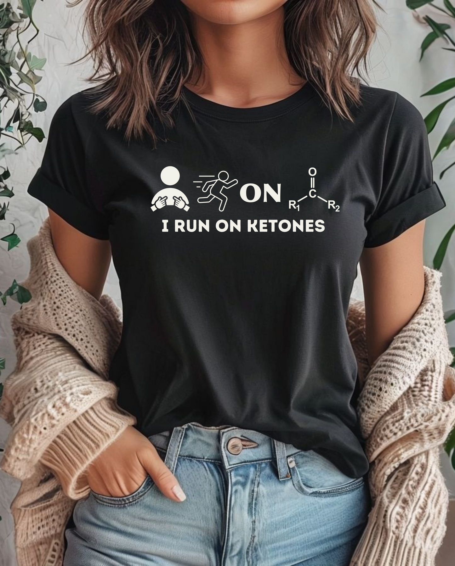 I Run on Ketones- Unisex Heavy Cotton Tee