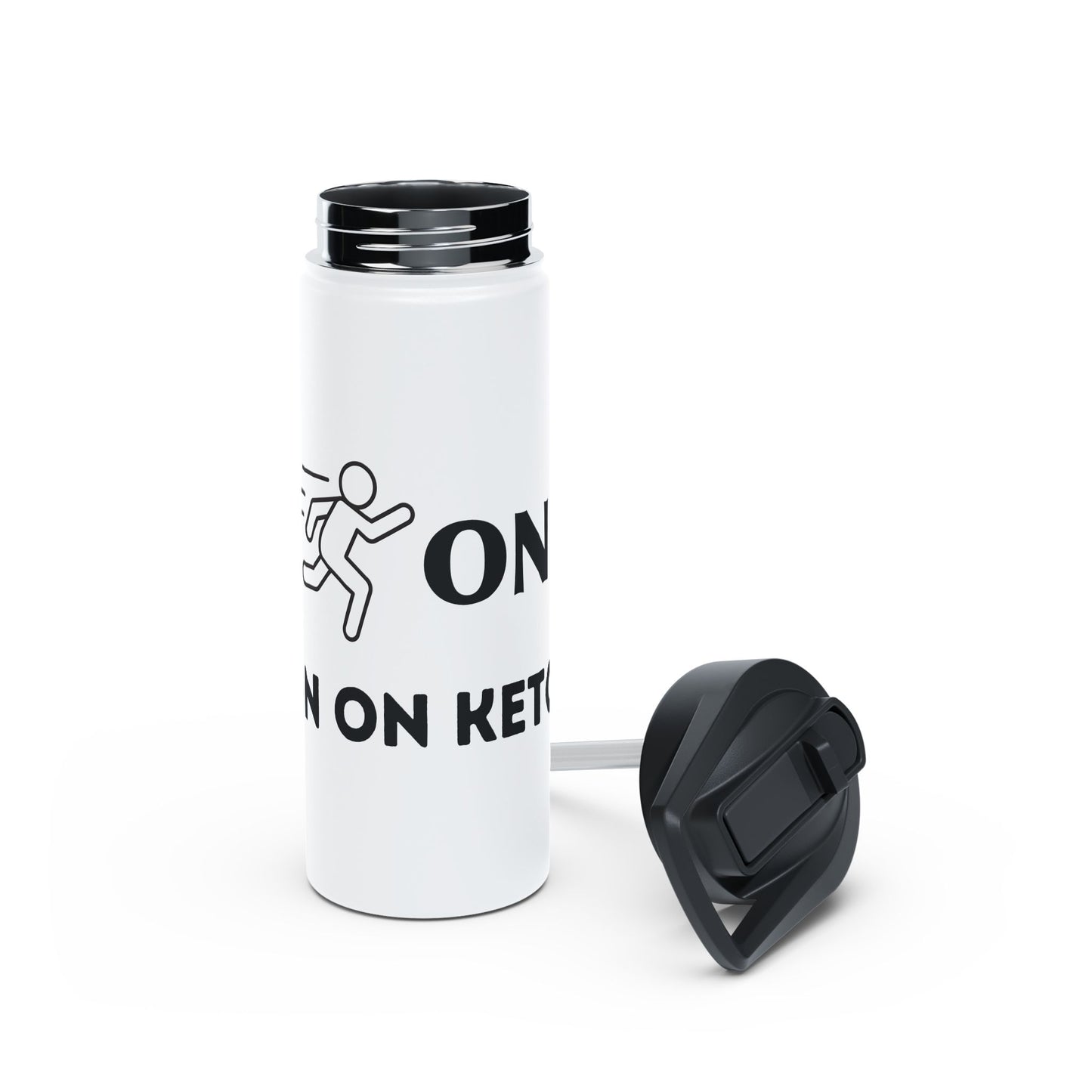 I Run on Ketones - Stainless Steel Water Bottle, Standard Lid