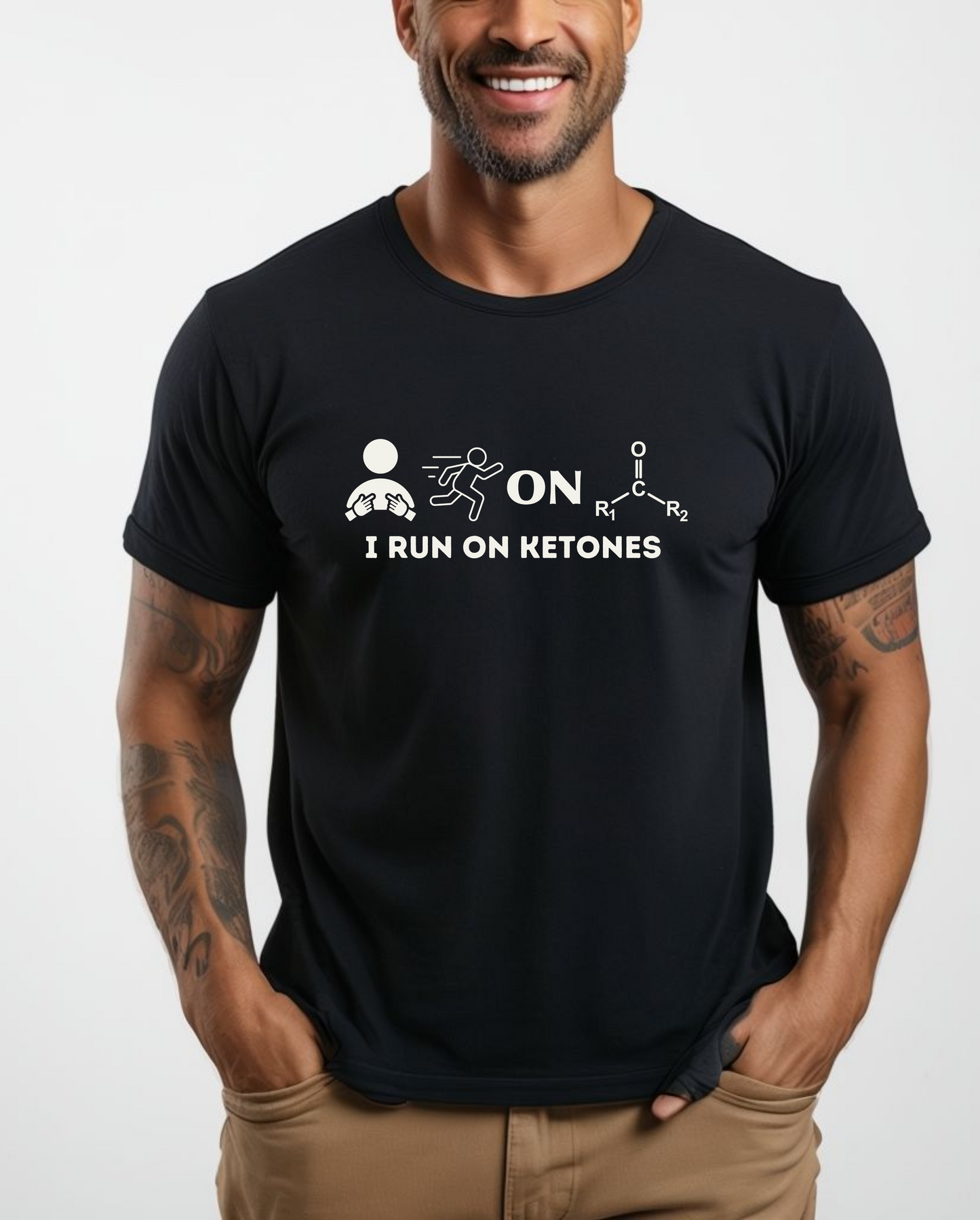 I Run on Ketones- Unisex Heavy Cotton Tee