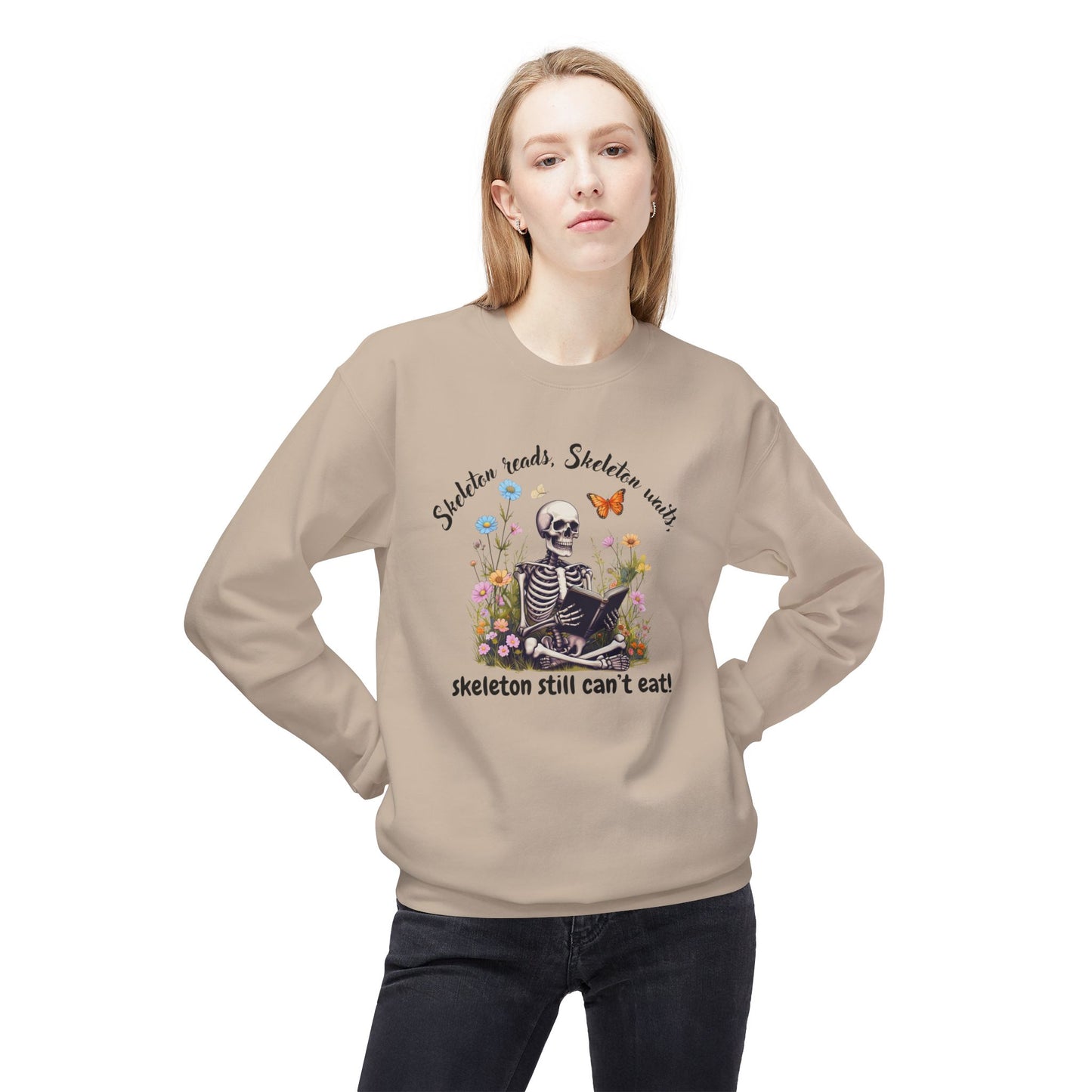 Skeleton waits -  Crewneck Sweatshirt