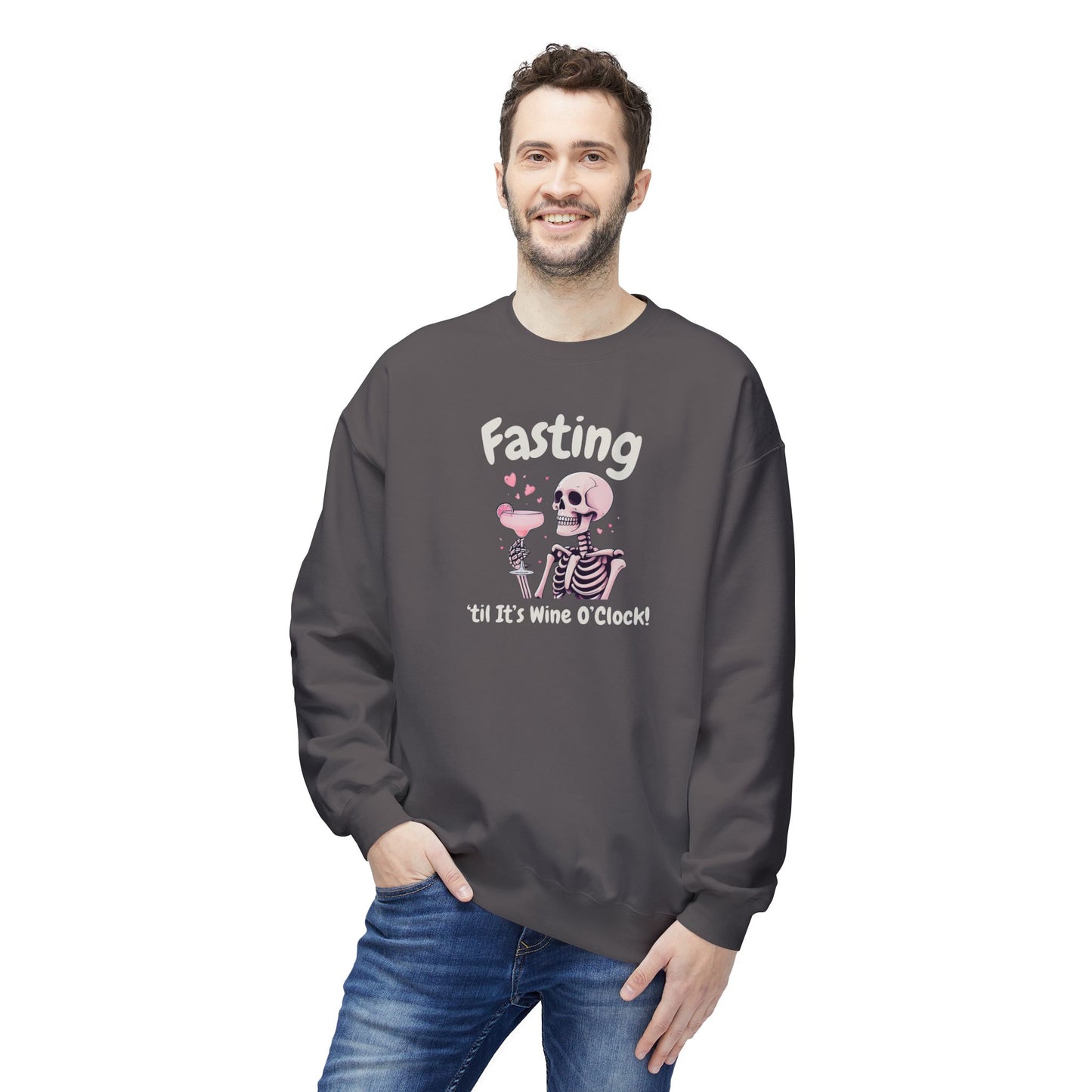 Fasting Until It’s Wine O’Clock -  Crewneck Sweatshirt