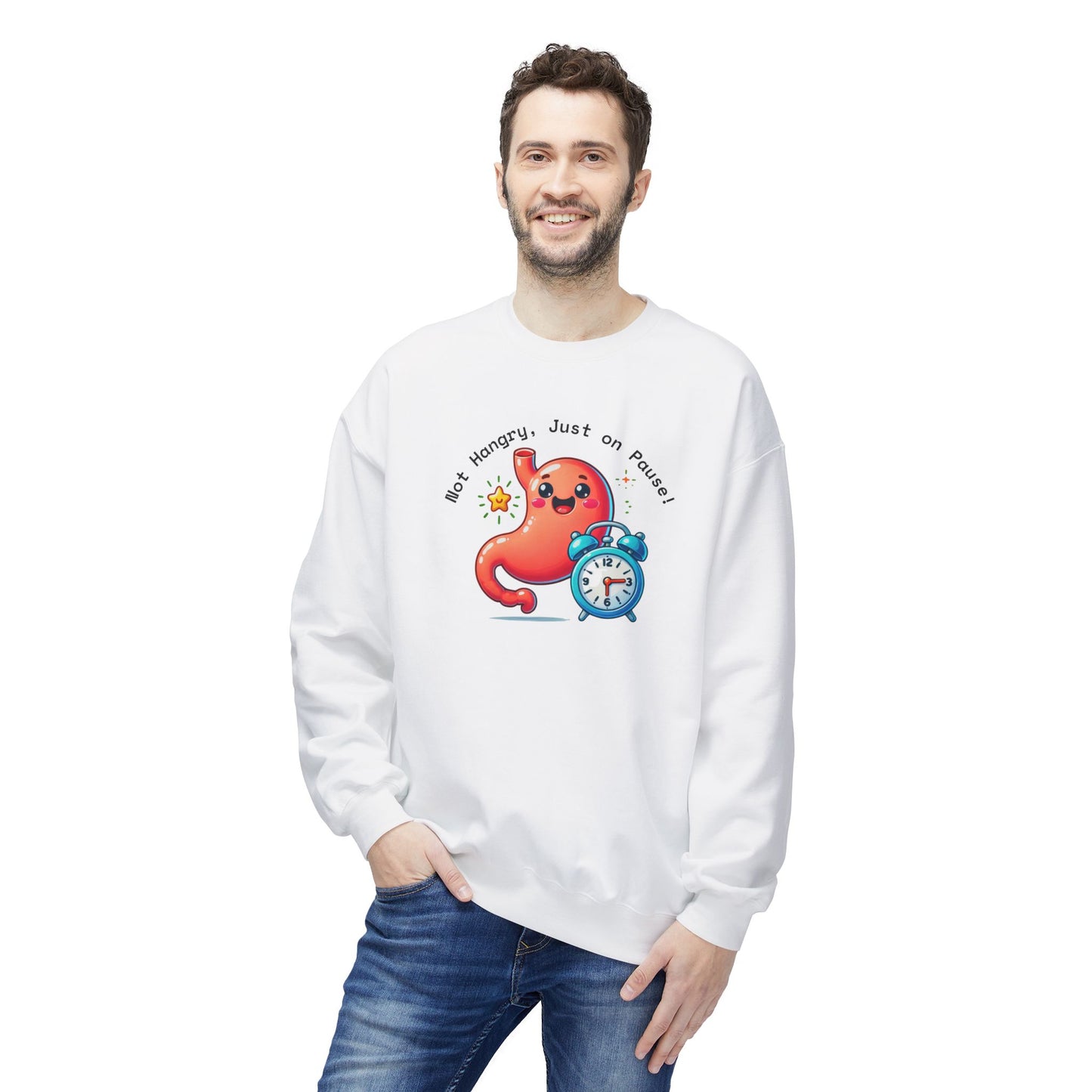 Not Hangry, Just on Pause! -  Crewneck Sweatshirt