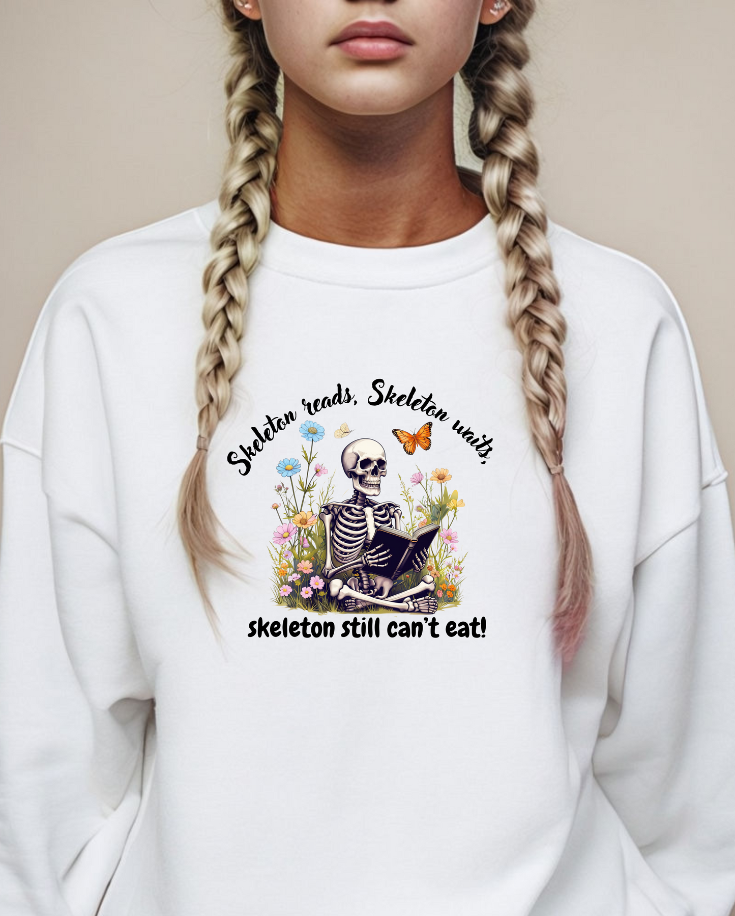 Skeleton waits -  Crewneck Sweatshirt